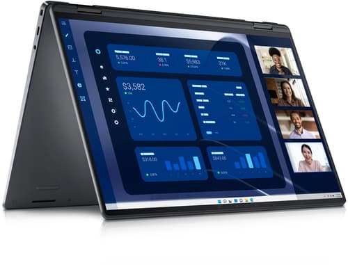 Dell Latitude 9450 2-in-1 - Flip design - Intel Core Ultra 7 - 165U / up to 4.9 GHz - Evo vPro - Win 11 Pro - Intel Graphics - 32 GB RAM - 1 TB SSD NVMe, TLC, Class 35 - 14" IPS touchscreen 2560 x 1600 (QHD+) - Wi-Fi 7 - grey - BTP - with 3 Years Basic Onsite Service after Remote Diagnosis with Hardware-Only Support — view 7