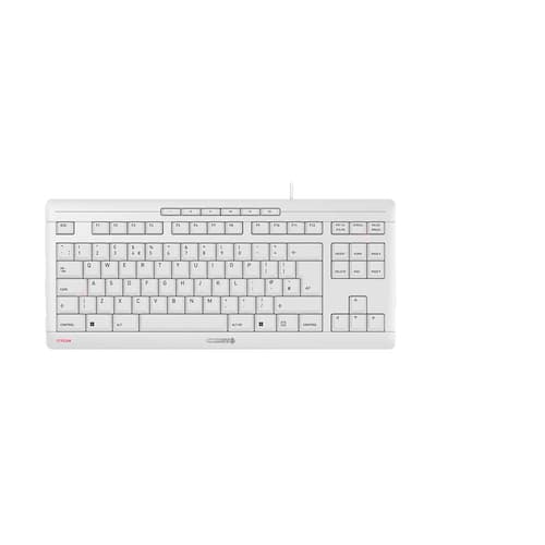 CHERRY STREAM KEYBOARD TKL - Keyboard - USB - UK - key switch: CHERRY SX - pale grey