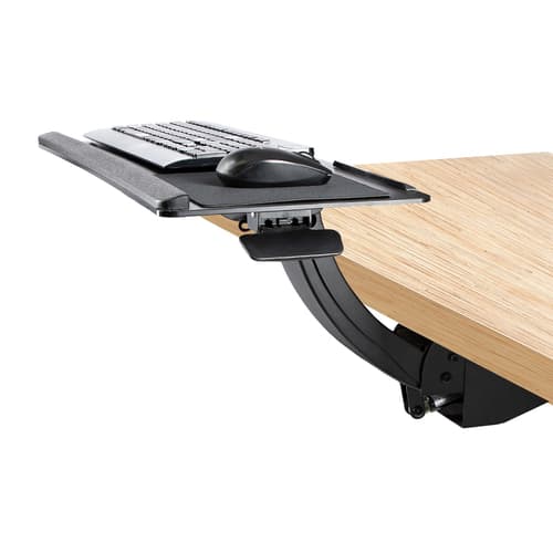 StarTech.com Under Desk Keyboard Tray, Full Motion & Height Adjustable Keyboard and Mouse Tray, 10" x 26" Platform, Ergonomic Sliding Computer Keyboard Holder with Mouse Pad & Wrist Rest — view 10