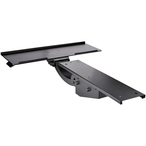 StarTech.com Under Desk Keyboard Tray, Full Motion & Height Adjustable Keyboard and Mouse Tray, 10" x 26" Platform, Ergonomic Sliding Computer Keyboard Holder with Mouse Pad & Wrist Rest — view 3