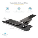 StarTech.com Under Desk Keyboard Tray, Full Motion & Height Adjustable Keyboard and Mouse Tray, 10" x 26" Platform, Ergonomic Sliding Computer Keyboard Holder with Mouse Pad & Wrist Rest thumbnail 12