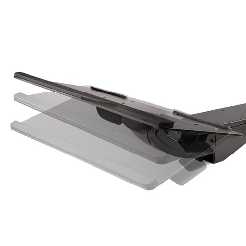 StarTech.com Under Desk Keyboard Tray, Full Motion & Height Adjustable Keyboard and Mouse Tray, 10" x 26" Platform, Ergonomic Sliding Computer Keyboard Holder with Mouse Pad & Wrist Rest — view 6