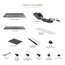 StarTech.com Under Desk Keyboard Tray, Full Motion & Height Adjustable Keyboard and Mouse Tray, 10" x 26" Platform, Ergonomic Sliding Computer Keyboard Holder with Mouse Pad & Wrist Rest thumbnail 19