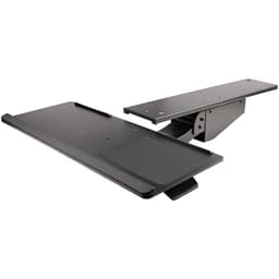 StarTech.com Under Desk Keyboard Tray, Full Motion & Height Adjustable Keyboard and Mouse Tray, 10" x 26" Platform, Ergonomic Sliding Computer Keyboard Holder with Mouse Pad & Wrist Rest