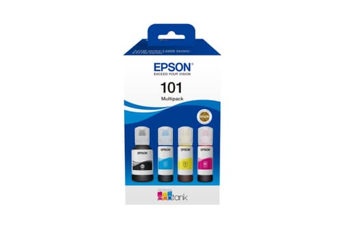 Epson 101 Multipack - 4-pack - black, yellow, cyan, magenta - original - ink tank - for Epson L4260, L4266, L6190, L6260, L6270, L6276, L6290, EcoTank L14150, L4260, L6270, L6290