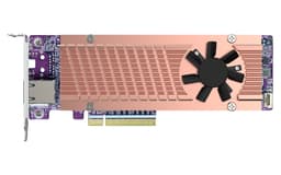QNAP QM2-2P410G1T - Storage controller - M.2 - PCIe 4.0 x4 (NVMe) - low profile - PCIe 4.0 x8 - for QNAP TDS-h2489FU-4309Y-64, h2489FU-4314, h2489FU-4314-128, TS-h1290, TVS-h1288
