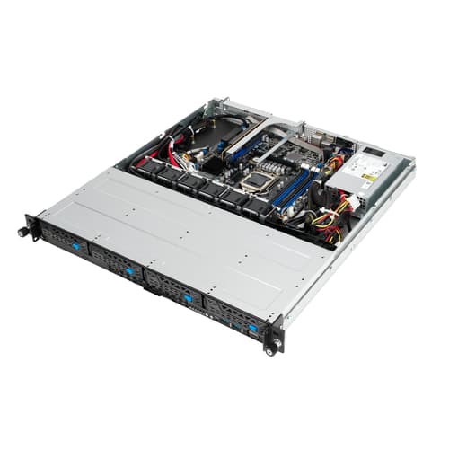 ASUS RS300-E11-PS4 - Server - rack-mountable 1U - 1-way - no CPU - RAM 0 GB - SAS/PCI Express - hot-swap 3.5" bay(s) - no HDD - AST2600 - Gigabit Ethernet - no OS - monitor: none — view 7