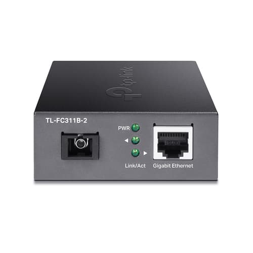 TP-Link TL-FC311B-2 - V1 - fibre media converter - 1GbE - 1000Base-T, WDM, 1000Base-SC - RJ-45 / SC single-mode - up to 2 km - 1310 (TX) / 1550 (RX) nm - for JetStream TL-SG3452XP V1 — view 4
