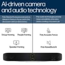 Poly Studio X72 - Without power cord - video conferencing kit (video bar, Poly TC10 touch controller) - Zoom Certified, Certified for Microsoft Teams - black - TAA Compliant thumbnail 3