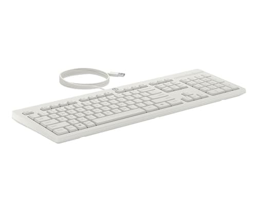 HP 225 - Keyboard and mouse set - ambidextrous, 3-zone layout, standard key travel - full size - USB - UK - cashmere white — view 3