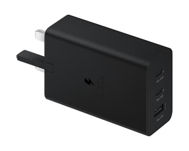 Samsung EP-T6530 - Power adapter - universal - 65 Watt - 3 A - SFC 2.0, PD 3.0, AFC - 3 output connectors (2 x USB-C, USB) - black