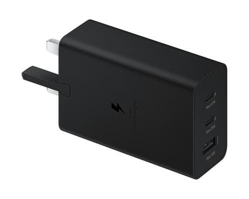 Samsung EP-T6530 - Power adapter - universal - 65 Watt - 3 A - SFC 2.0, PD 3.0, AFC - 3 output connectors (2 x USB-C, USB) - black