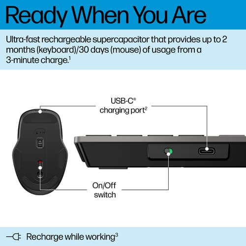 HP 725 Multi-Device Rchrgbl WL KBD — view 9