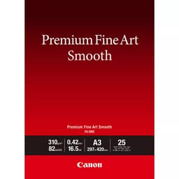 Canon Premium Fine Art FA-SM2 - Smooth - 16.5 mil - A3 (297 x 420 mm) - 310 g/m� - 82 lbs - 25 sheet(s) photo paper - for imagePROGRAF PRO-1000, PRO-300, PIXMA PRO-10S