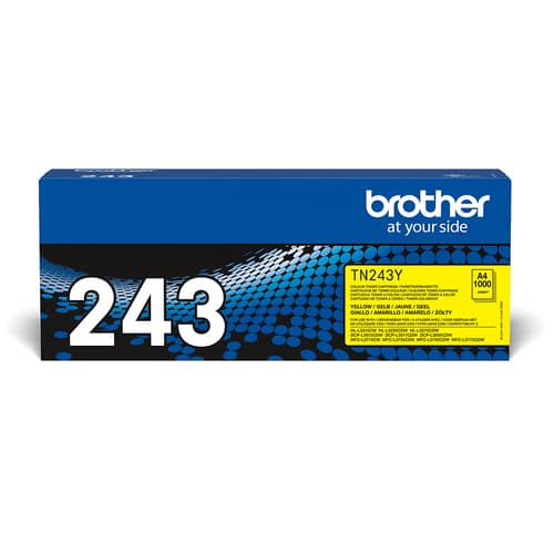 Brother TN243Y - Yellow - original - toner cartridge - for Brother DCP-L3510, L3517, L3550, HL-L3210, L3230, L3270, MFC-L3710, L3730, L3750, L3770
