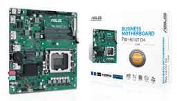 ASUS Pro H610T D4-CSM - Motherboard - Thin mini ITX - LGA1700 Socket - H610 Chipset - USB 3.2 Gen 1, USB 3.2 Gen 2 - Gigabit LAN - onboard graphics (CPU required) - HD Audio (8-channel)