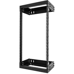 StarTech.com 21U 19" Wall Mount Network Rack, Adjustable Depth 12-20" 2 Post Open Frame Server Room Rack for AV/Data/ IT Communication/Computer Equipment/Switch with Cage Nuts & Screws - 21U Adjustable Rack - Rack open frame - 2-post - wall mountable - black - 21U - 19"
