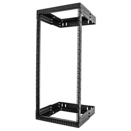 StarTech.com 24U 19" Wall Mount Network Rack, Adjustable Depth 12-20" 2 Post Open Frame Server Room Rack for AV/Data/ IT Communication/Computer Equipment/Switch with Cage Nuts & Screws - 24U Adjustable Rack - Rack open frame - 2-post - wall mountable - black - 24U - 19"