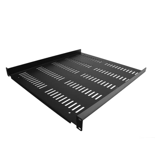 StarTech.com 1U Vented Server Rack Cabinet Shelf, 20in Deep Fixed Cantilever Tray, Rackmount Shelf for 19" AV/Data/Network Equipment Enclosure w/ Cage Nuts & Screws, 55lbs Weight Capacity - 1U Network Rack Shelf - Rack shelf - black - 1U - 19