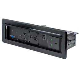 StarTech.com Conference Table Box for AV Connectivity & Power/Charging, 4K HDMI output w/ HDMI, DP, & VGA Inputs, GbE, Audio, Charging Station w/ 2x USB-A & 1x CE Certified UK Plug - Conference Room AV Connection (KITBXAVHDPUK) - Docking station - USB - VGA, HDMI, DP
