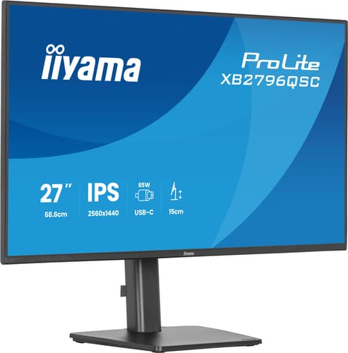 iiyama ProLite XB2796QSC-B1 - LED monitor - QHD - 27" — view 1