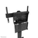 Neomounts MOVE Height Adjustable Display Stand - 37"" (93.98 cm) to 75"" (190.50 cm) Screen Support - 70 kg Load Capacity - 178.50 cm (70.28"") Height x 86.50 cm (34.06"") Width x 70 cm (27.56"") Depth - Floor - Steel - Black - For Display Screen - Lockable, Ventilated thumbnail 6
