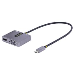 StarTech.com USB C Video Adapter, USB C to HDMI VGA Multiport Adapter w/ 3.5mm Audio Output, 4K 60Hz, HDR, 100W PD 3.0, USB C Monitor Adapter for Laptop, Thunderbolt 3/4 Compatible - USB C Display Travel Adapter (122-USBC-HDMI-4K-VGA) - Docking station - USB-C / Thunderbolt 3 / Thunderbolt 4 - HDMI, VGA