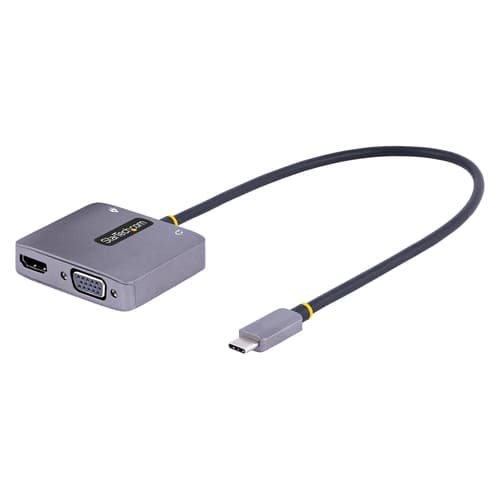 StarTech.com USB C Video Adapter, USB C to HDMI VGA Multiport Adapter w/ 3.5mm Audio Output, 4K 60Hz, HDR, 100W PD 3.0, USB C Monitor Adapter for Laptop, Thunderbolt 3/4 Compatible - USB C Display Travel Adapter (122-USBC-HDMI-4K-VGA) - Docking station - USB-C / Thunderbolt 3 / Thunderbolt 4 - HDMI, VGA