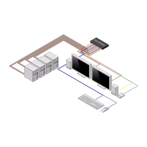 StarTech.com - KVM switch - secure - 4 x KVM port(s) - 1 local user - desktop - TAA Compliant — view 4