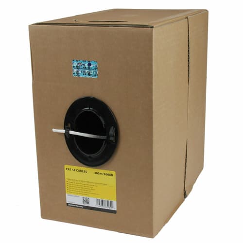 StarTech.com 1000 ft Bulk Roll of White CMR Cat5e Solid UTP Riser Cable - Cat 5e Riser Cable - Cat.5e CMR Ethernet Cable - 24 AWG - White (WIR5ECMRWH) - Bulk cable - 304.9 m - UTP - CAT 5e - riser, solid - white