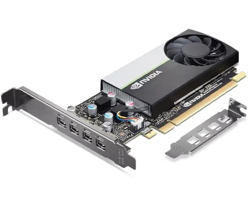 NVIDIA T1000 - Graphics card - T1000 - 8 GB GDDR6 - PCIe 3.0 x16 - 4 x Mini DisplayPort - brown box - for ThinkStation P3, P3 Ultra, P340, P350, P358, P520, P620, P720, P920