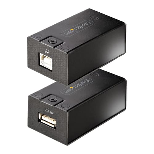 StarTech.com USB 2.0 Extender over Cat5e/Cat6 Cable (RJ45), 492ft/150m USB Over Ethernet Extender/Adapter Kit - Externally Powered USB Extender, USB to Ethernet Converter, 480 Mbps, Rugged Metal Housing (C15012-USB-EXTENDER) - USB extender - USB 2.0 - over CAT 5e/6 - up to 150 km - TAA Compliant