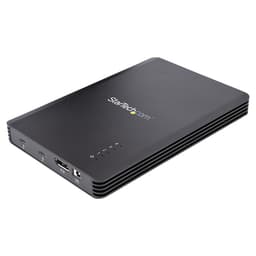StarTech.com 4 Bay Thunderbolt 3 NVMe Enclosure, For M.2 NVMe Solid State Drives, 1x DisplayPort Video & 2x TB3 Downstream Ports, Up to 40Gbps, 72W Power Supply - 4 Bay M.2 SSD External Hard Drive Enclosure (M2E4BTB3) - Storage enclosure - M.2 - M.2 NVMe Card / PCIe (NVMe) - Thunderbolt 3 - black