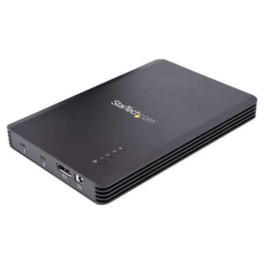 StarTech.com 4 Bay Thunderbolt 3 NVMe Enclosure, For M.2 NVMe Solid State Drives, 1x DisplayPort Video & 2x TB3 Downstream Ports, Up to 40Gbps, 72W Power Supply - 4 Bay M.2 SSD External Hard Drive Enclosure (M2E4BTB3) - Storage enclosure - M.2 - M.2 NVMe Card / PCIe (NVMe) - Thunderbolt 3 - black