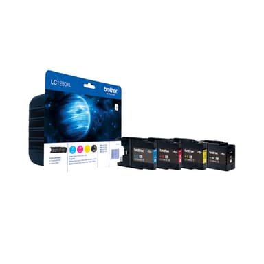 Brother LC1280XLVALBP - 4-pack - black, yellow, cyan, magenta - original - ink cartridge - for Brother MFC-J5910DW, MFC-J6510DW, MFC-J6710DW, MFC-J6910DW