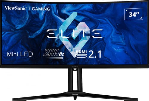 ViewSonic XG341C-2K - LED monitor - gaming - curved - 34" - 3440 x 1440 UWQHD @ 200 Hz - MVA - 1400 cd/m� - 3000:1 - DisplayHDR 1400 - 1 ms - 2xHDMI, DisplayPort, USB-C - speakers