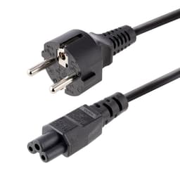 StarTech.com 3m (10ft) Laptop Power Cord, EU Schuko to C5, 2.5A 250V, 18AWG, Notebook / Laptop Replacement AC Cord, Printer/Power Brick Cord, Schuko CEE 7/7 to Clover Leaf IEC 60320 C5 - Laptop Charger Cable (753E-3M-POWER-LEAD) - Power cable - power CEE 7/7 (P) to IEC 60320 C5 - AC 250 V - 2.5 A - 3 m - molded - black