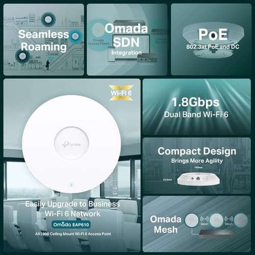 TP-Link Omada - radio access point - Wi-Fi 6 - cloud-managed — view 8