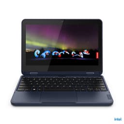 Lenovo 500w Gen 3 82J3 - Flip design - Intel Celeron - N5100 / up to 2.8 GHz - Win 11 Pro National Academic - UHD Graphics - 4 GB RAM - 128 GB SSD NVMe - 11.6" IPS touchscreen 1366 x 768 (HD) - Wi-Fi 6 - abyss blue - kbd: UK