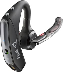 Poly Voyager 5200 - Voyager 5200 series - headset - in-ear - Bluetooth - wireless - active noise cancelling - USB-A via Bluetooth adapter - black - Certified for Skype for Business, Certified for Microsoft Teams, Zoom Certified, Cisco Jabber Certified, Avaya Certified, Works With Chromebook Certified