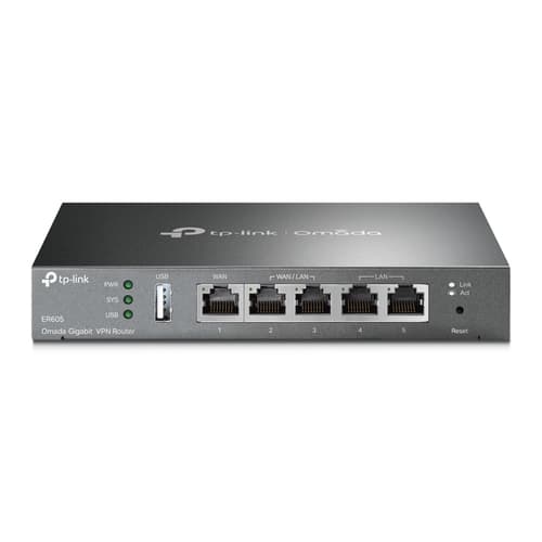 TP-Link Omada ER605 V2.8 - Router 4-port switch - 1GbE - WAN ports: 3 - wall-mountable