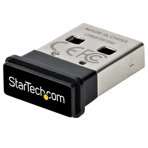 StarTech.com USB Bluetooth 5.0 Adapter, USB Bluetooth Dongle Receiver for PC/Computer/Laptop/Keyboard/Mouse/Headsets, Range 33ft/10m, EDR (USBA-BLUETOOTH-V5-C2) - Network adapter - USB - Bluetooth 5.0 EDR, Bluetooth 5.0 LE, Bluetooth 5.0 - Class 2 - black