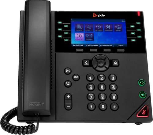 Poly VVX 450 - OBi Edition - VoIP phone - 3-way call capability - SRTP, SIP, SDP - 12 lines - black — view 1