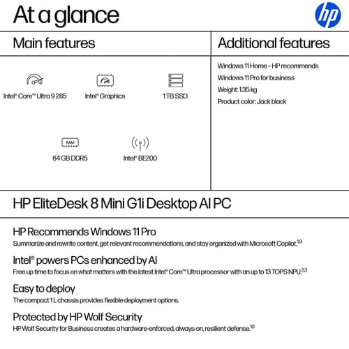 HP ED8 MINI G1I U9-285 64/1TB W11H — view 13