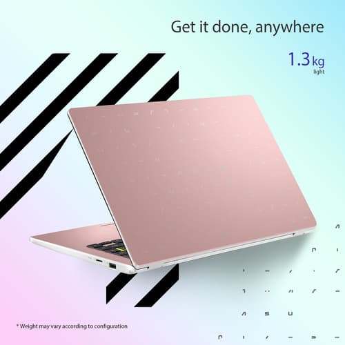 ASUS Vivobook Go 14 E410KA-EK592WS - 180-degree hinge design - Intel Celeron - N4500 / up to 2.8 GHz - Win 11 Home in S mode - UHD Graphics - 4 GB RAM - 128 GB eMMC - 14" 1920 x 1080 (Full HD) - Wi-Fi 5 - rose pink — view 8