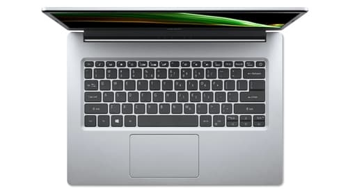 Acer Aspire 1 A114-33 - Intel Pentium Silver - N6000 / up to 3.3 GHz - Win 11 Home in S mode - UHD Graphics - 4 GB RAM - 128 GB eMMC - 14" TN 1920 x 1080 (Full HD) - Gigabit Ethernet - Wi-Fi 5 - pure silver - kbd: UK — view 5