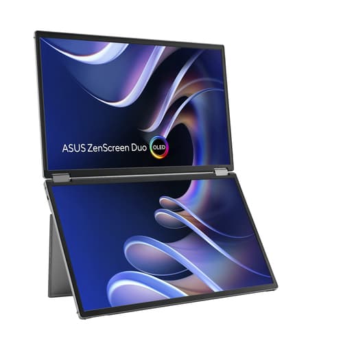 ASUS ZenScreen Duo OLED MQ149CD - Dual OLED monitor - 14" - portable - touchscreen - 1920 x 1200 @ 60 Hz - 500 cd/m� - 100000:1 - DisplayHDR 400 True Black - 1 ms - grey — view 9
