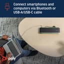 Poly Sync 60 - Smart speakerphone - Bluetooth - wired, wireless - USB-A, USB-C - black, silver - Zoom Certified thumbnail 4
