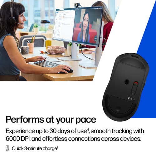 HP 705 - Mouse - rechargeable - wireless — view 4