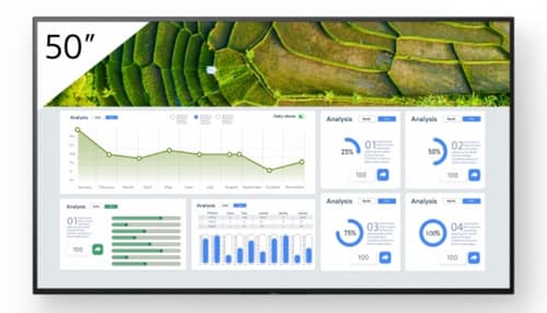 Sony Bravia Professional Displays FW-50BZ30L - 50" Diagonal Class BZ30L Series LED-backlit LCD display - digital signage - Android TV - 4K UHD (2160p) 3840 x 2160 - HDR - Direct LED